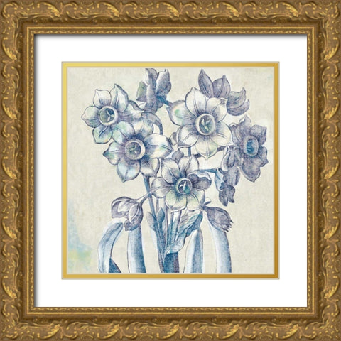 Belle Fleur IV Gold Ornate Wood Framed Art Print with Double Matting by Schlabach, Sue