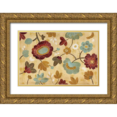 Arts and Crafts Garden I Gold Ornate Wood Framed Art Print with Double Matting by Vassileva, Silvia