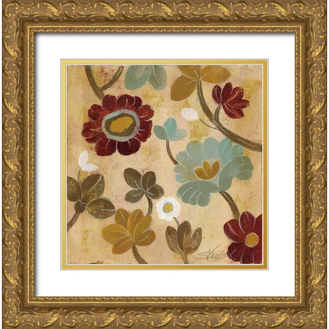 Arts and Crafts Garden II Gold Ornate Wood Framed Art Print with Double Matting by Vassileva, Silvia