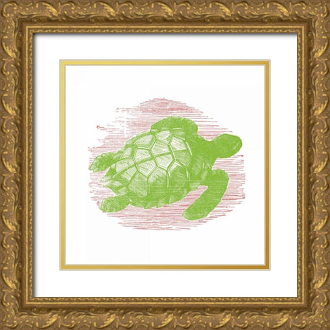 Sea Brights I Gold Ornate Wood Framed Art Print with Double Matting by Wild Apple Portfolio