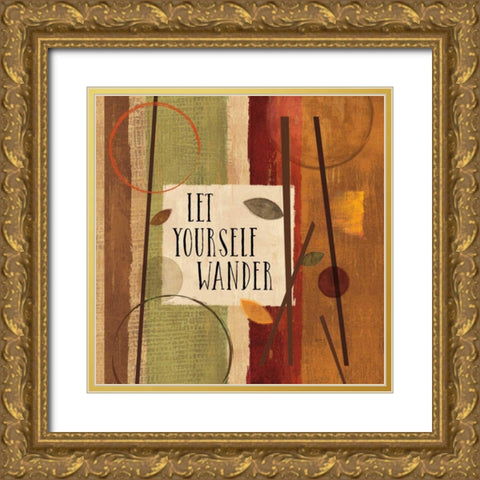 Modern Forest Quotes II Gold Ornate Wood Framed Art Print with Double Matting by Charron, Veronique