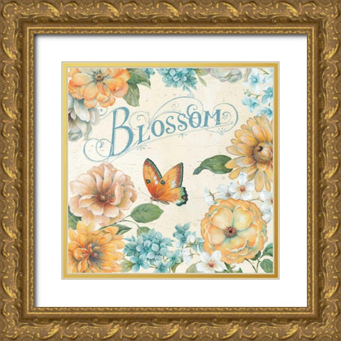 Butterfly Bloom II Gold Ornate Wood Framed Art Print with Double Matting by Brissonnet, Daphne