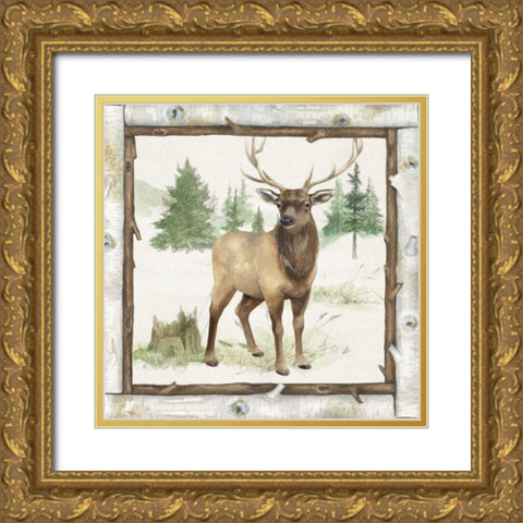 Family Cabin I Gold Ornate Wood Framed Art Print with Double Matting by Grove, Beth