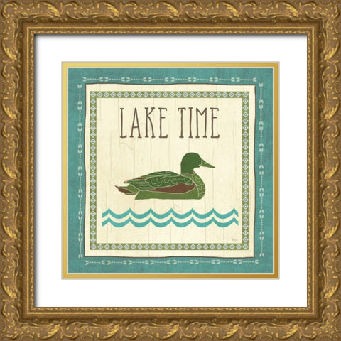 Lake Retreat II Gold Ornate Wood Framed Art Print with Double Matting by Charron, Veronique