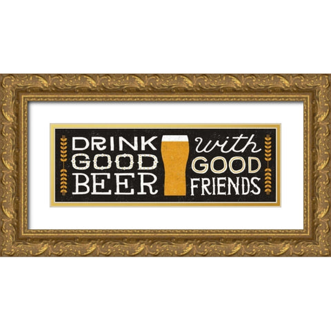 Craft Beer VI Gold Ornate Wood Framed Art Print with Double Matting by Mullan, Michael