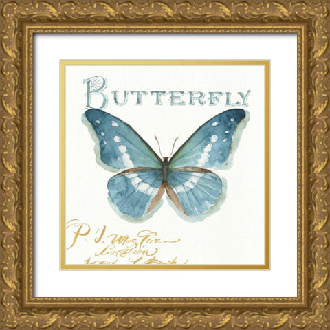 My Greenhouse Butterflies II Gold Ornate Wood Framed Art Print with Double Matting by Audit, Lisa