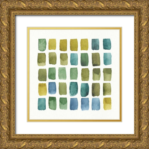 My Greenhouse Geo III Gold Ornate Wood Framed Art Print with Double Matting by Audit, Lisa