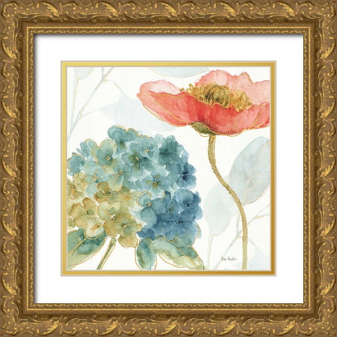 Rainbow Seeds Flowers IV Gold Ornate Wood Framed Art Print with Double Matting by Audit, Lisa