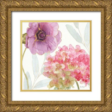 Rainbow Seeds Flowers V Gold Ornate Wood Framed Art Print with Double Matting by Audit, Lisa