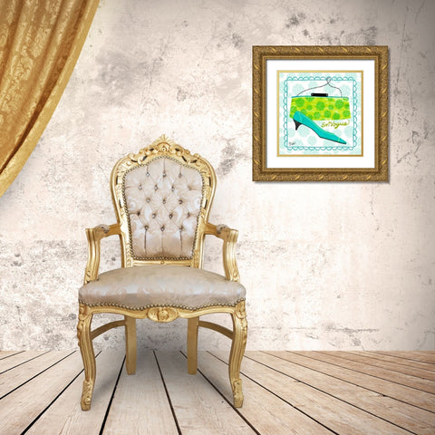 En Vogue Vintage Fashion Gold Ornate Wood Framed Art Print with Double Matting by Studio Bella