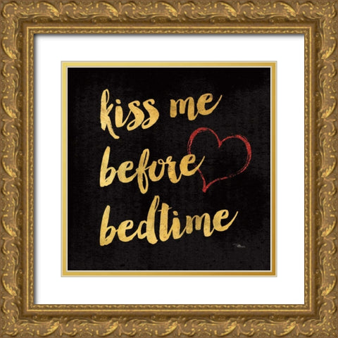 Goodnight II Dark Gold Ornate Wood Framed Art Print with Double Matting by Pela Studio