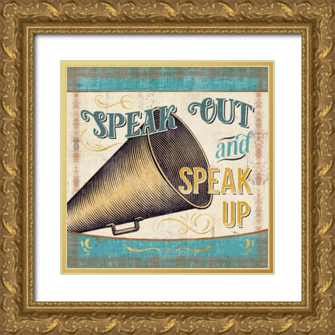 A Great Journey V Gold Ornate Wood Framed Art Print with Double Matting by Pela Studio