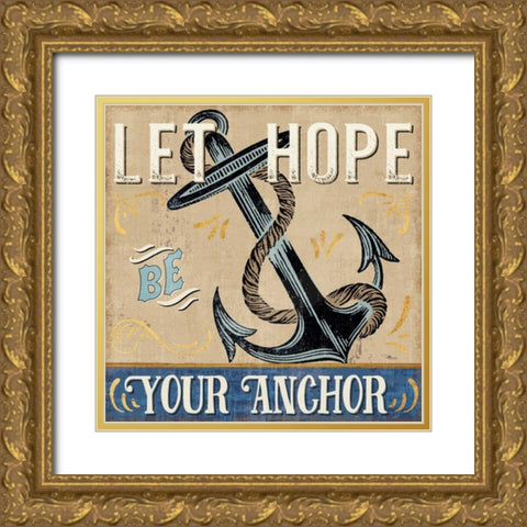 A Great Journey VI Gold Ornate Wood Framed Art Print with Double Matting by Pela Studio