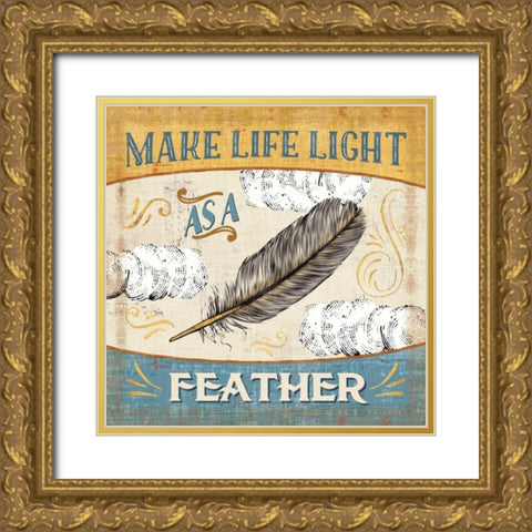 A Great Journey VIII Gold Ornate Wood Framed Art Print with Double Matting by Pela Studio