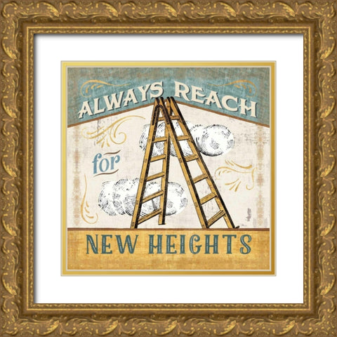 A Great Journey IX Gold Ornate Wood Framed Art Print with Double Matting by Pela Studio