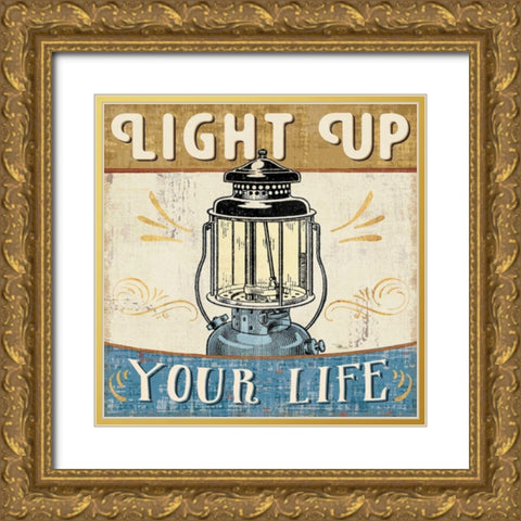 A Great Journey X Gold Ornate Wood Framed Art Print with Double Matting by Pela Studio