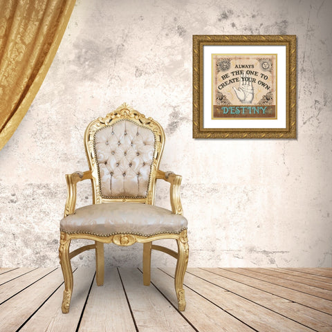 A Great Journey XI Gold Ornate Wood Framed Art Print with Double Matting by Pela Studio