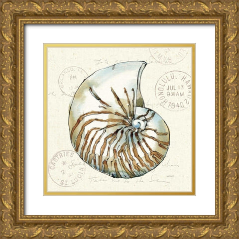 Coastal Breeze V Gold Ornate Wood Framed Art Print with Double Matting by Tavoletti, Anne