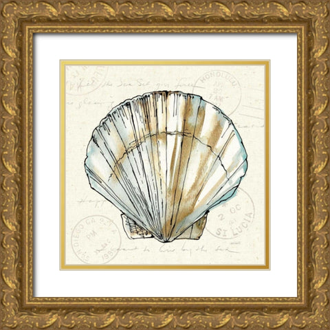 Coastal Breeze VII Gold Ornate Wood Framed Art Print with Double Matting by Tavoletti, Anne