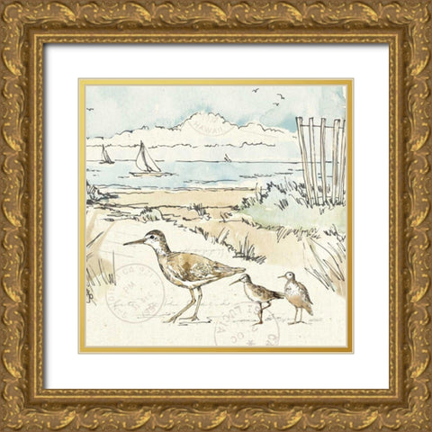 Coastal Breeze XII Gold Ornate Wood Framed Art Print with Double Matting by Tavoletti, Anne