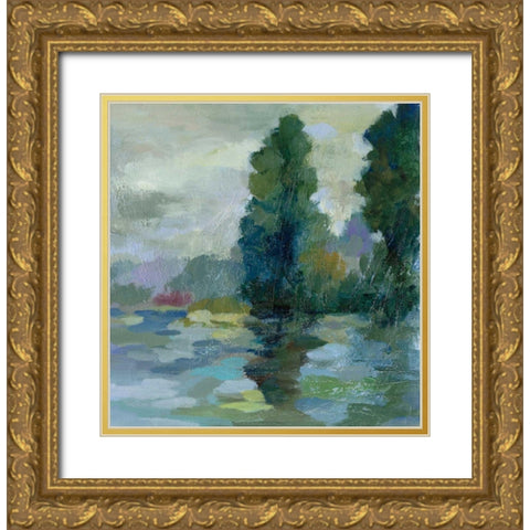 Sunrise at the Lake II Gold Ornate Wood Framed Art Print with Double Matting by Vassileva, Silvia