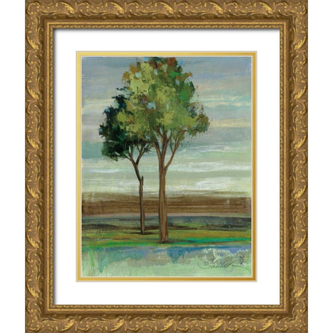 Down the Road II Gold Ornate Wood Framed Art Print with Double Matting by Vassileva, Silvia