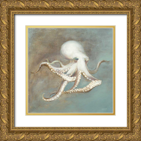 Treasures from the Sea V Gold Ornate Wood Framed Art Print with Double Matting by Nai, Danhui