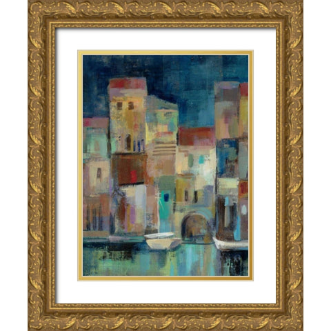 Evening I Port II Gold Ornate Wood Framed Art Print with Double Matting by Vassileva, Silvia