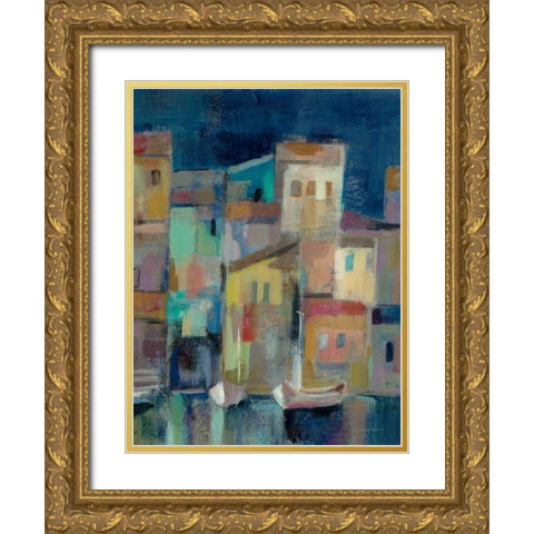 Evening I Port III Gold Ornate Wood Framed Art Print with Double Matting by Vassileva, Silvia