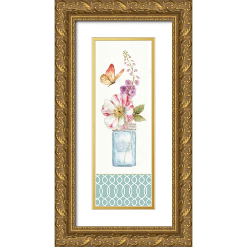 Rainbow Seeds Flowers X Gold Ornate Wood Framed Art Print with Double Matting by Audit, Lisa