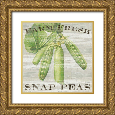 Farm Fresh Peas Gold Ornate Wood Framed Art Print with Double Matting by Schlabach, Sue