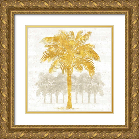 Palm Coast II Gold Ornate Wood Framed Art Print with Double Matting by Schlabach, Sue