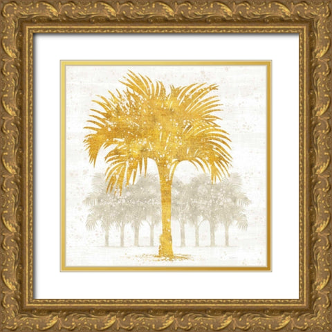 Palm Coast IV Gold Ornate Wood Framed Art Print with Double Matting by Schlabach, Sue
