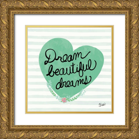 Dream Beautiful Dreams Gold Ornate Wood Framed Art Print with Double Matting by Studio Bella