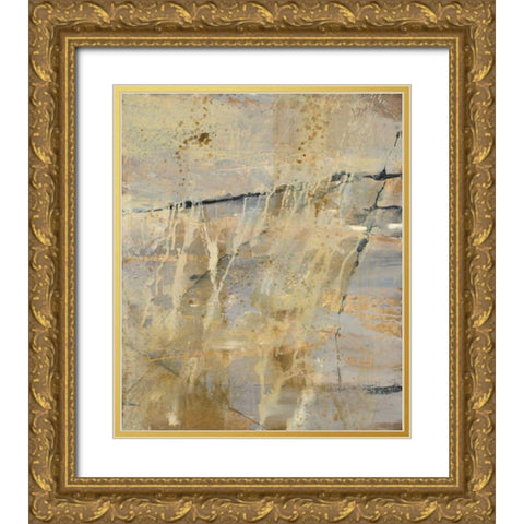 Rock VIIC Gold Ornate Wood Framed Art Print with Double Matting by Hristova, Albena