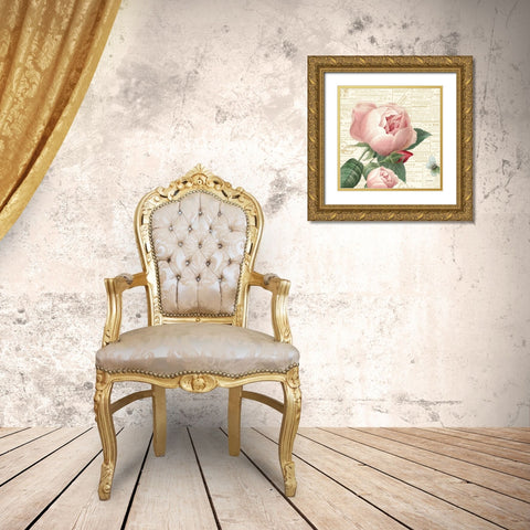 Roses in Paris V Gold Ornate Wood Framed Art Print with Double Matting by Pertiet, Katie