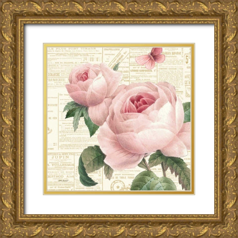 Roses in Paris VI Gold Ornate Wood Framed Art Print with Double Matting by Pertiet, Katie
