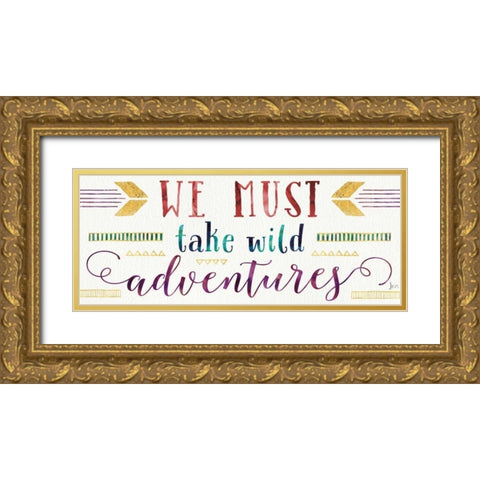Lost in Words IV Gold Ornate Wood Framed Art Print with Double Matting by Aiken, Jess