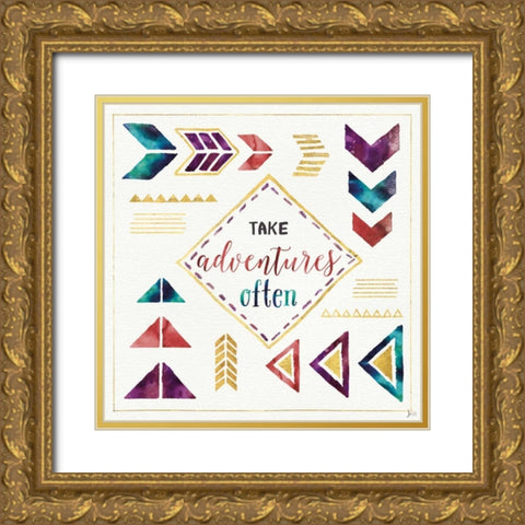 Lost in Words VI Gold Ornate Wood Framed Art Print with Double Matting by Aiken, Jess