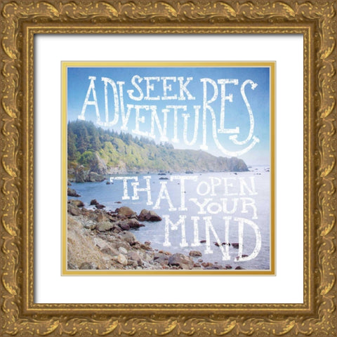 Coastal Adventures III Gold Ornate Wood Framed Art Print with Double Matting by Marshall, Laura