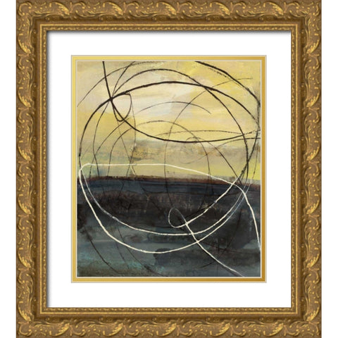 At Dawn Crop Gold Ornate Wood Framed Art Print with Double Matting by Hristova, Albena