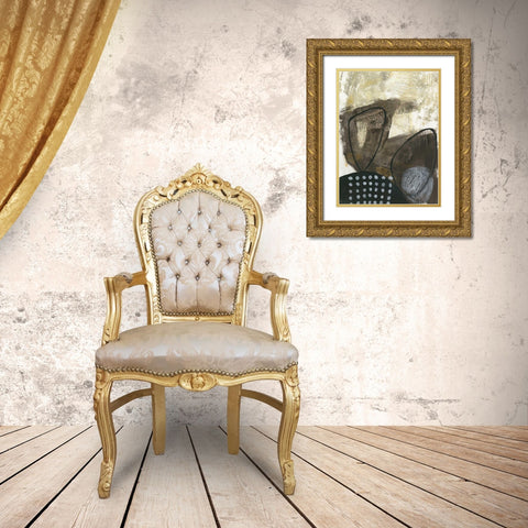 Black and White I Gold Ornate Wood Framed Art Print with Double Matting by Davies, Jane