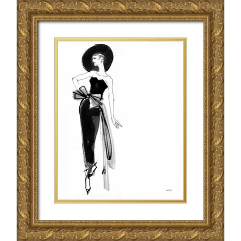 Fifties Fashion IV Gold Ornate Wood Framed Art Print with Double Matting by Tavoletti, Anne