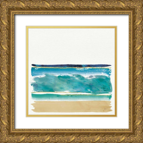 By the Sea II no Words Gold Ornate Wood Framed Art Print with Double Matting by Aiken, Jess