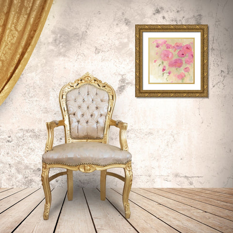 Floral Watercolor Crop Gold Ornate Wood Framed Art Print with Double Matting by Tillmon, Avery