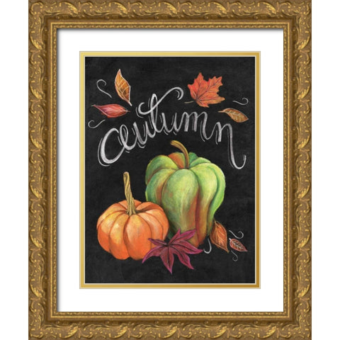 Autumn Harvest I Gold Ornate Wood Framed Art Print with Double Matting by Urban, Mary