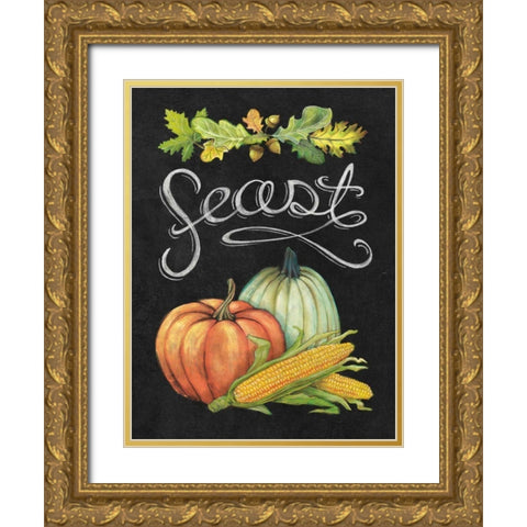 Autumn Harvest II Gold Ornate Wood Framed Art Print with Double Matting by Urban, Mary