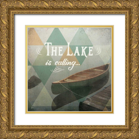 Calm Waters II Gold Ornate Wood Framed Art Print with Double Matting by Aiken, Jess