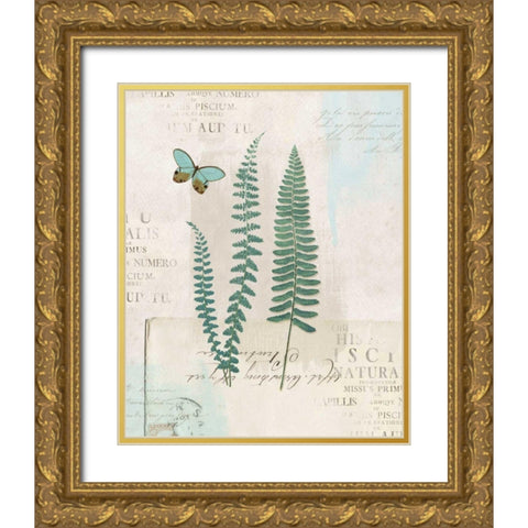 En Bleu VII Gold Ornate Wood Framed Art Print with Double Matting by Pertiet, Katie