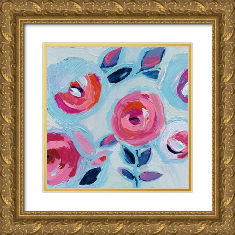 Wall Flower II Gold Ornate Wood Framed Art Print with Double Matting by Wild Apple Portfolio